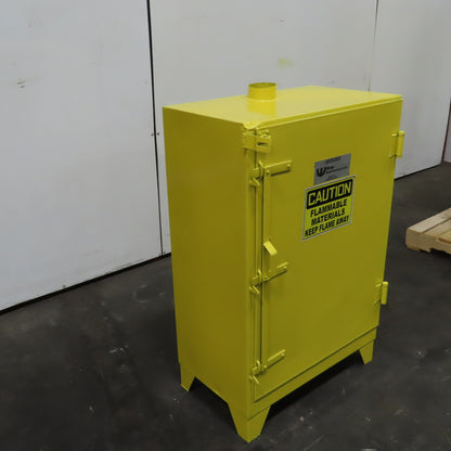 Wilray Flammable Liquid Storage Safety Fire Cabinet 2 Shelf Yellow 39 x 28 x 16"
