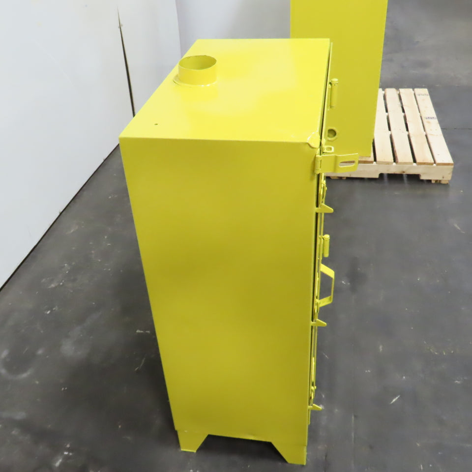 Wilray Flammable Liquid Storage Safety Fire Cabinet 2 Shelf Yellow 39 x 28 x 16"