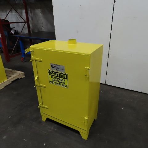 Wilray Flammable Liquid Storage Safety Fire Cabinet 2 Shelf Yellow 39 x 28 x 16"