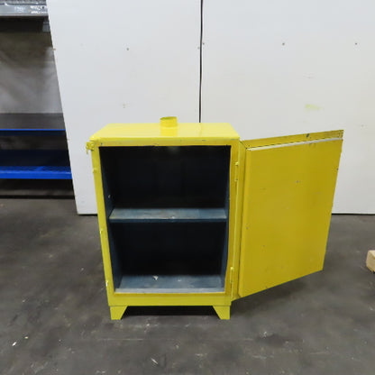 Wilray Flammable Liquid Storage Safety Fire Cabinet 2 Shelf Yellow 39 x 28 x 16"
