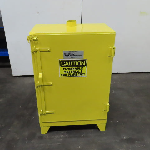 Wilray Flammable Liquid Storage Safety Fire Cabinet 2 Shelf Yellow 39 x 28 x 16"