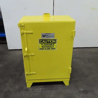 Wilray Flammable Liquid Storage Safety Fire Cabinet 2 Shelf Yellow 39 x 28 x 16"