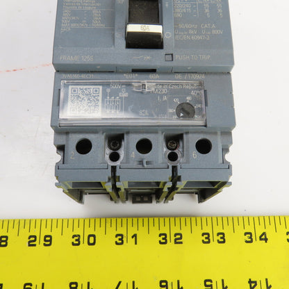 Siemens 3VA5160-4EC31 60A Molded Case Circuit Breaker 600V Adjustable Trip