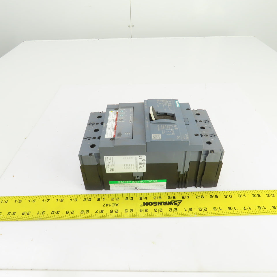 Siemens 3VA6340-5HL31 400A Molded Case Circuit Breaker 600V Adjustable Trip