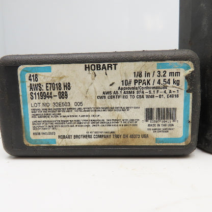 Hobart E7018 1/8" x 14" Stick Electrode Welding Rod 8Lbs.