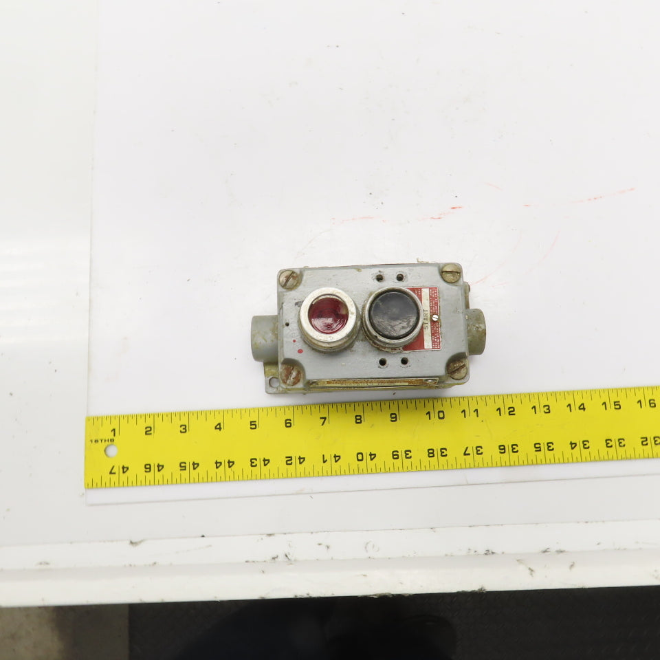 Killark XCS-0B13-U Control Station Push Button Switch/Pilot Light 600V Hazardous