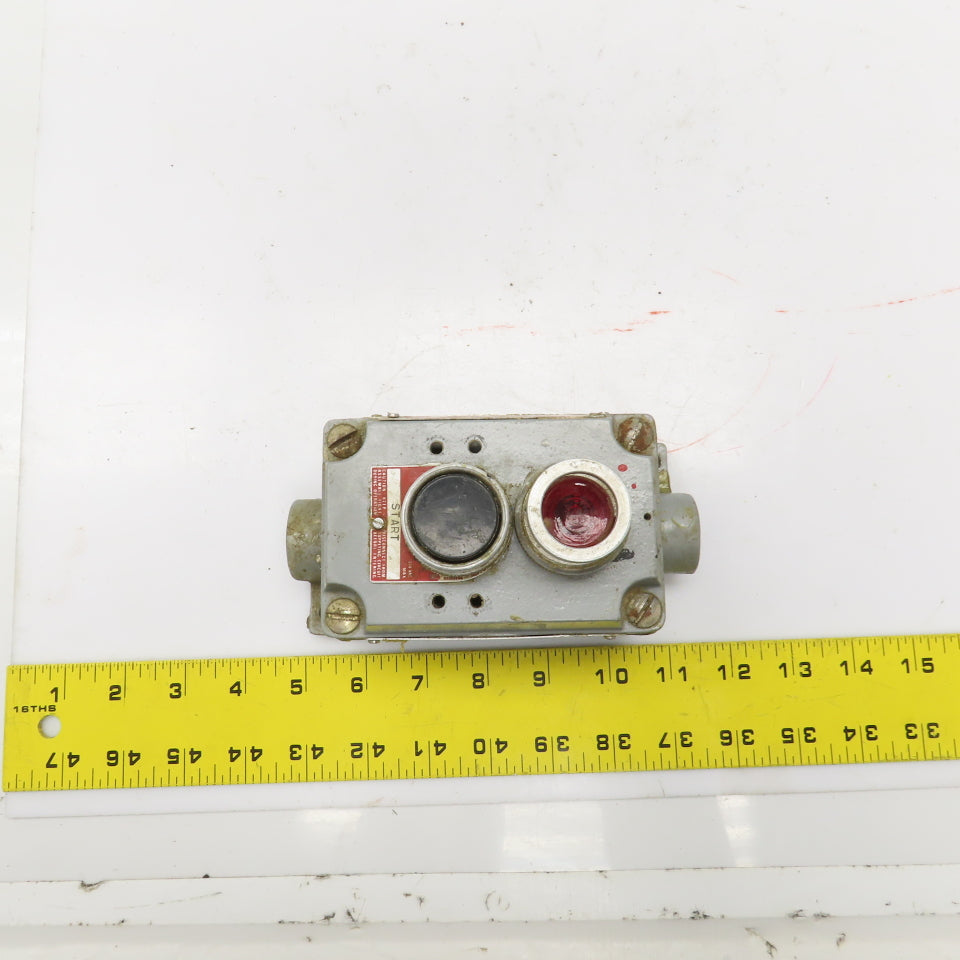 Killark XCS-0B13-U Control Station Push Button Switch/Pilot Light 600V Hazardous