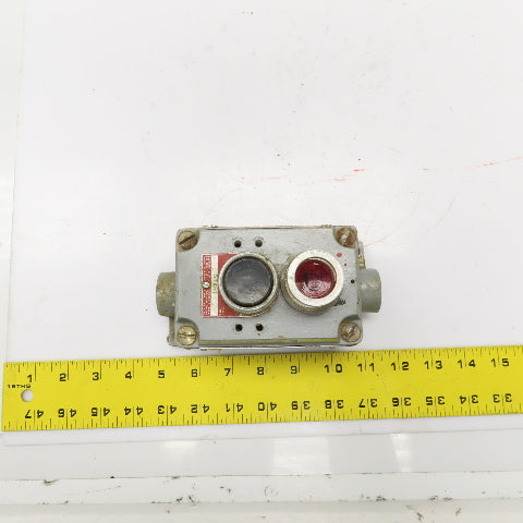 Killark XCS-0B13-U Control Station Push Button Switch/Pilot Light 600V Hazardous