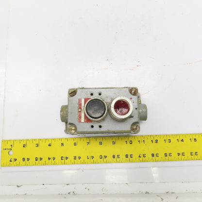 Killark XCS-0B13-U Control Station Push Button Switch/Pilot Light 600V Hazardous