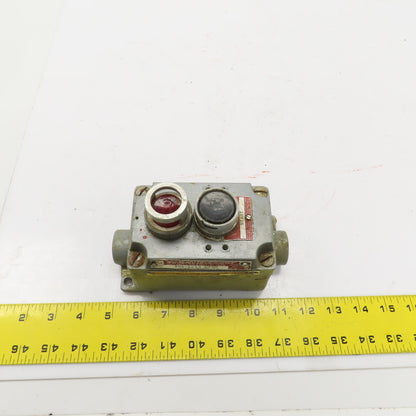 Killark XCS-0B13-U Control Station Push Button Switch/Pilot Light 600V Hazardous
