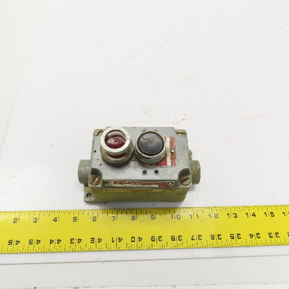 Killark XCS-0B13-U Control Station Push Button Switch/Pilot Light 600V Hazardous