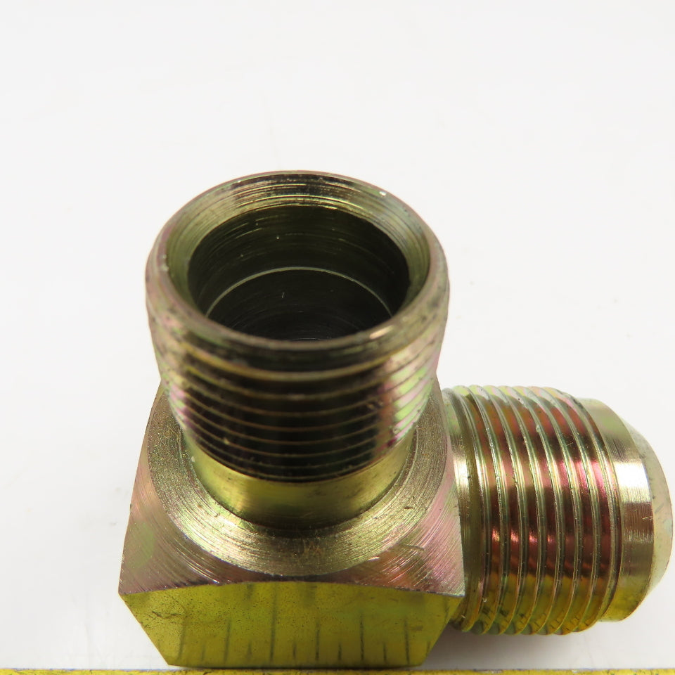 3/4" NPSM Male x 1" JIC Male Flare Elbow 90°