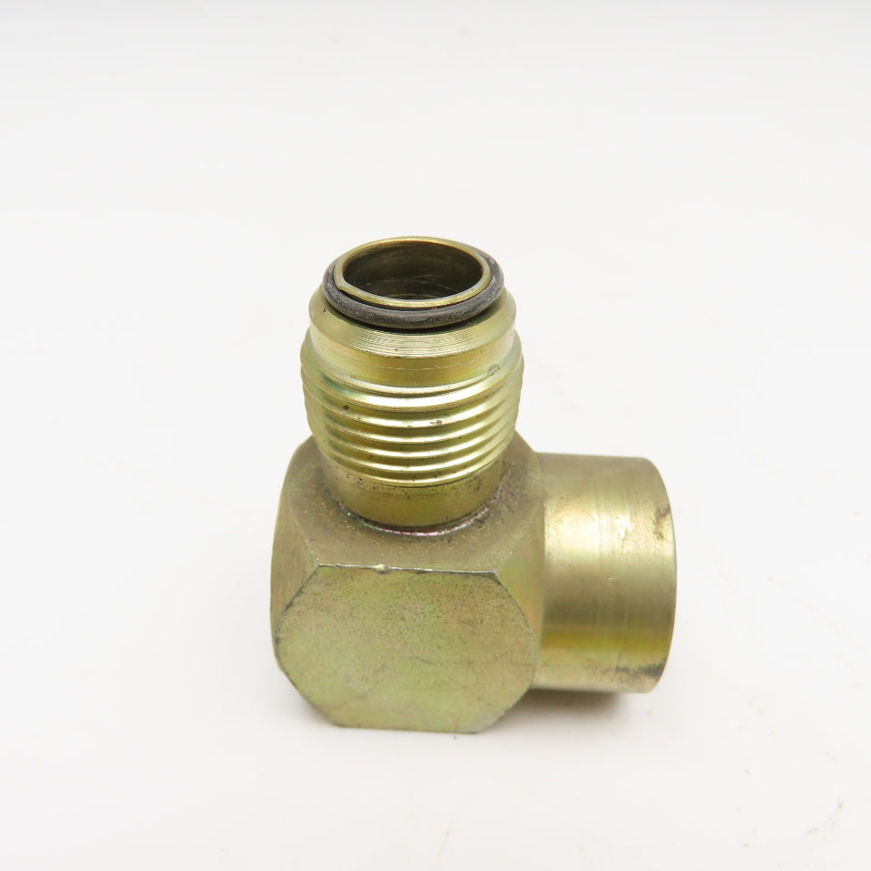 3/4" NPTF x 3/4" JIC O-Ring Seat Male Flare Elbow 90°