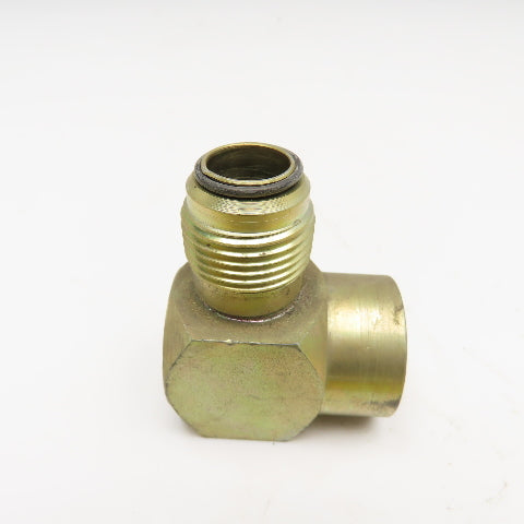 3/4" NPTF x 3/4" JIC O-Ring Seat Male Flare Elbow 90°