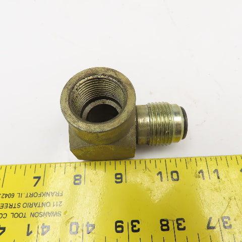 3/4" NPTF x 3/4" JIC O-Ring Seat Male Flare Elbow 90°
