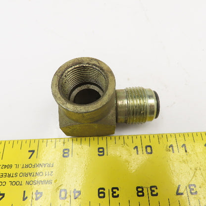 3/4" NPTF x 3/4" JIC O-Ring Seat Male Flare Elbow 90°