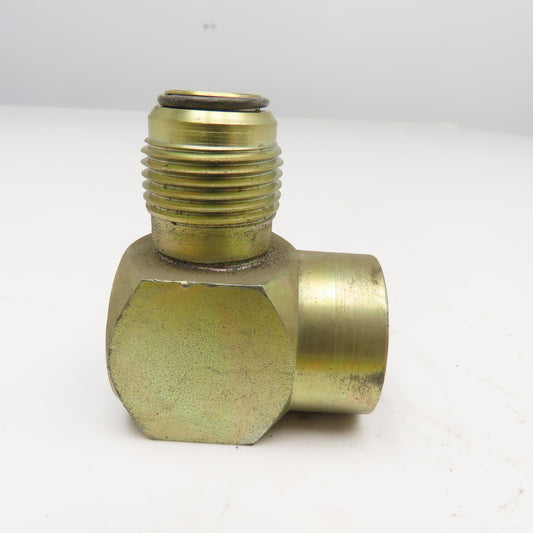 3/4" NPTF x 3/4" JIC O-Ring Seat Male Flare Elbow 90°