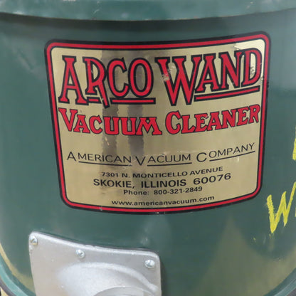 Arco Wand 1000-S 1HP Stationary Vacuum Cleaner 115V 1PH 4 Gallon Continuous Duty
