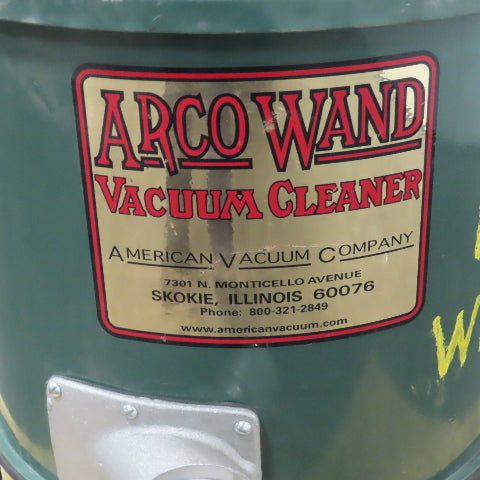 Arco Wand 1000-S 1HP Stationary Vacuum Cleaner 115V 1PH 4 Gallon Continuous Duty