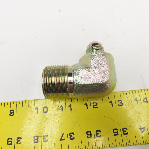 1/2" JIC Male Flare x 1" NPT Male Hydraulic Elbow 90°