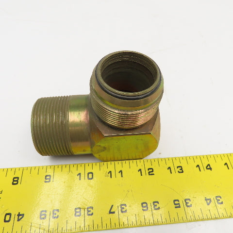 1-1/2" (-24) NPT x 1-1/2" JIC Male O-Ring Seat Hydraulic Elbow 90°