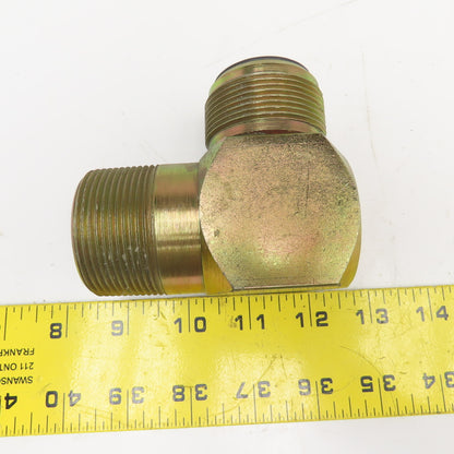 1-1/2" (-24) NPT x 1-1/2" JIC Male O-Ring Seat Hydraulic Elbow 90°