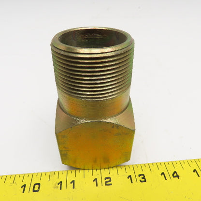 1-1/2" (-24) NPT x 1-1/2" JIC Male O-Ring Seat Hydraulic Elbow 90°