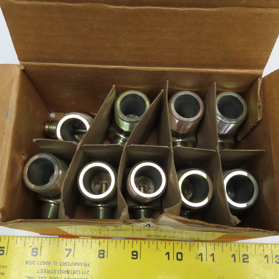 Aeroquip 2024-12-6S 3/8" (-6) JIC Male x 3/4 (-12) NPTF Male Adaptor Lot Of 9