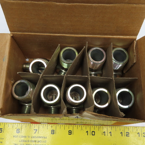 Aeroquip 2024-12-6S 3/8" (-6) JIC Male x 3/4 (-12) NPTF Male Adaptor Lot Of 9