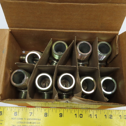 Aeroquip 2024-12-6S 3/8" (-6) JIC Male x 3/4 (-12) NPTF Male Adaptor Lot Of 9