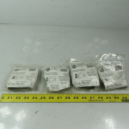 Allen Bradley 871A-TS5-N1 Terminal Chamber 5-Pin Strght Female Plug 16AWG Lot/4