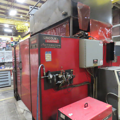 Lincoln Fanuc 6 Axis Dual Zone Robotic Welding Cell 480V 3PH 570A Power Wave 455