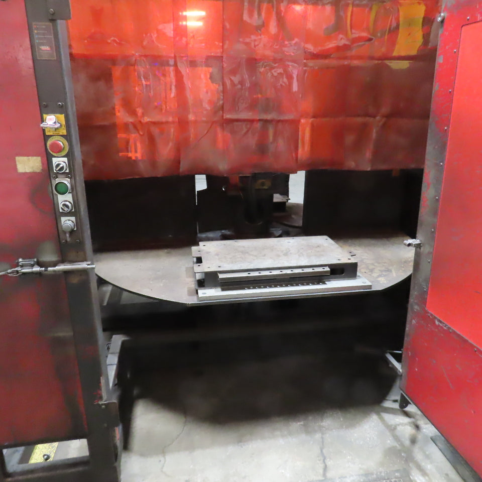 Lincoln Fanuc 6 Axis Dual Zone Robotic Welding Cell 480V 3PH 570A Power Wave 455
