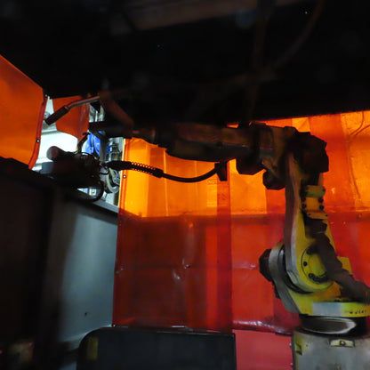 Lincoln Fanuc 6 Axis Dual Zone Robotic Welding Cell 480V 3PH 570A Power Wave 455