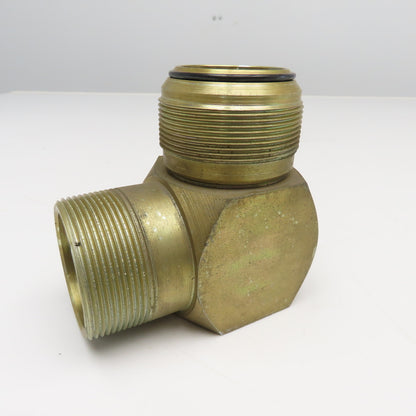 2-1/2" (-32) JIC ORS O-Ring Seal x 2-1/2" (-32) NPTF Male Elbow 90°