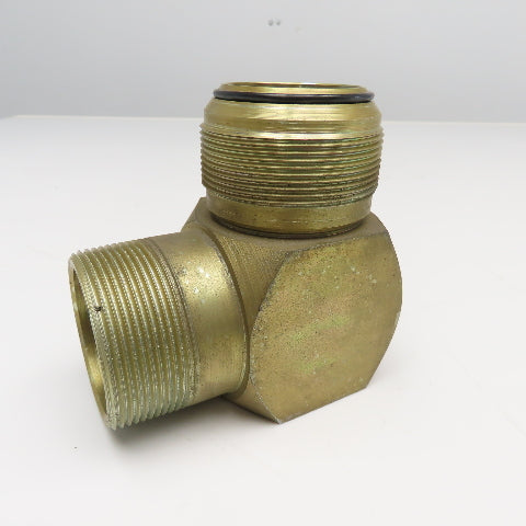 2-1/2" (-32) JIC ORS O-Ring Seal x 2-1/2" (-32) NPTF Male Elbow 90°