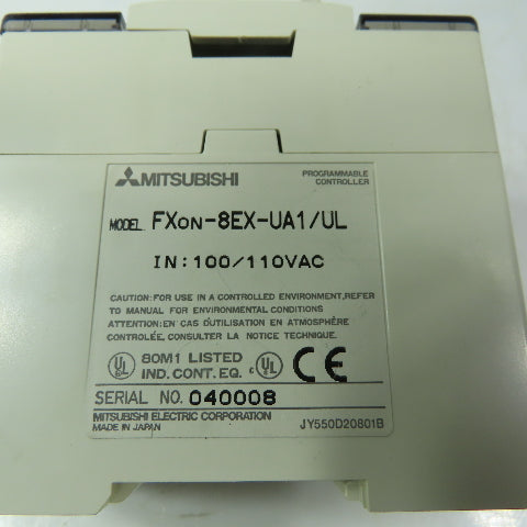 MITSUBISHI FXon-8EYR-UA1/UL PLC Controller Input Module 100/110VAC