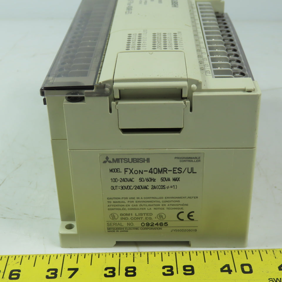 MITSUBISHI Fxon-40MR-ES/UL PLC Programmable Controller 100-240VAC 50/60Hz 2A
