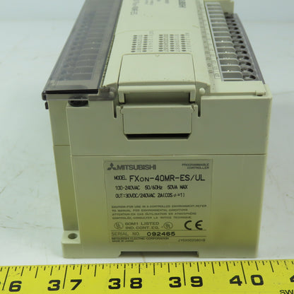 MITSUBISHI Fxon-40MR-ES/UL PLC Programmable Controller 100-240VAC 50/60Hz 2A