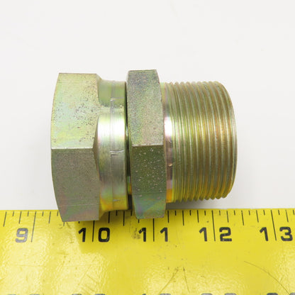 1-1/2" (-24) Female Swivel NPSM x 1-1/2" (-24) Male NPSM Straight Adaptor