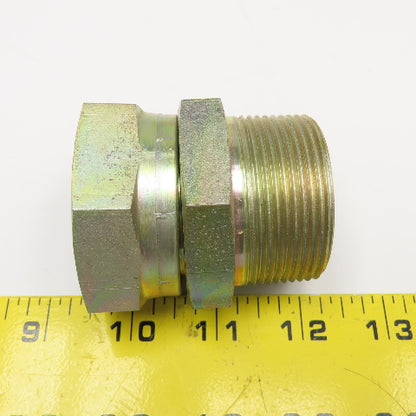 1-1/2" (-24) Female Swivel NPSM x 1-1/2" (-24) Male NPSM Straight Adaptor