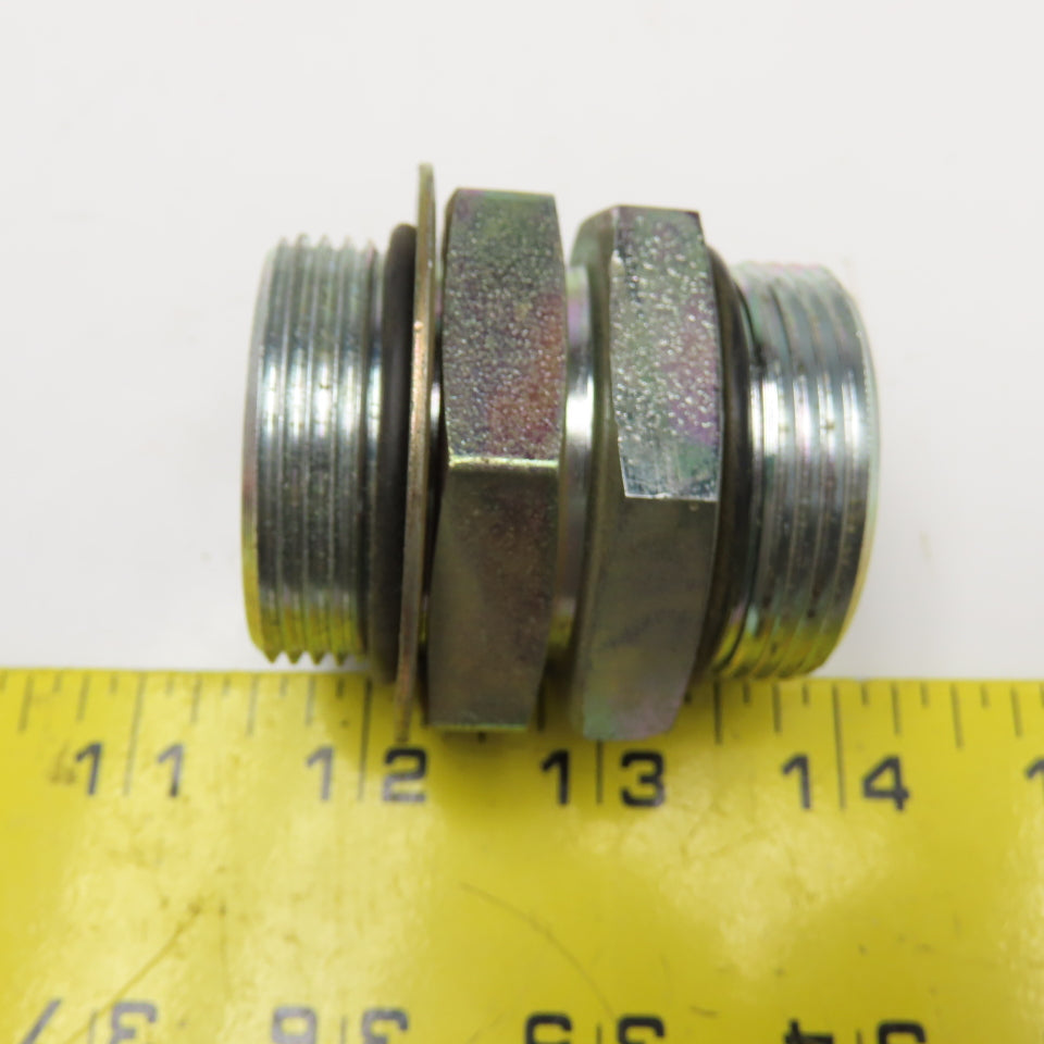 1-1/4" (-20) Male  x 1-1/4" (-20) Male ORB Bulkhead Fitting