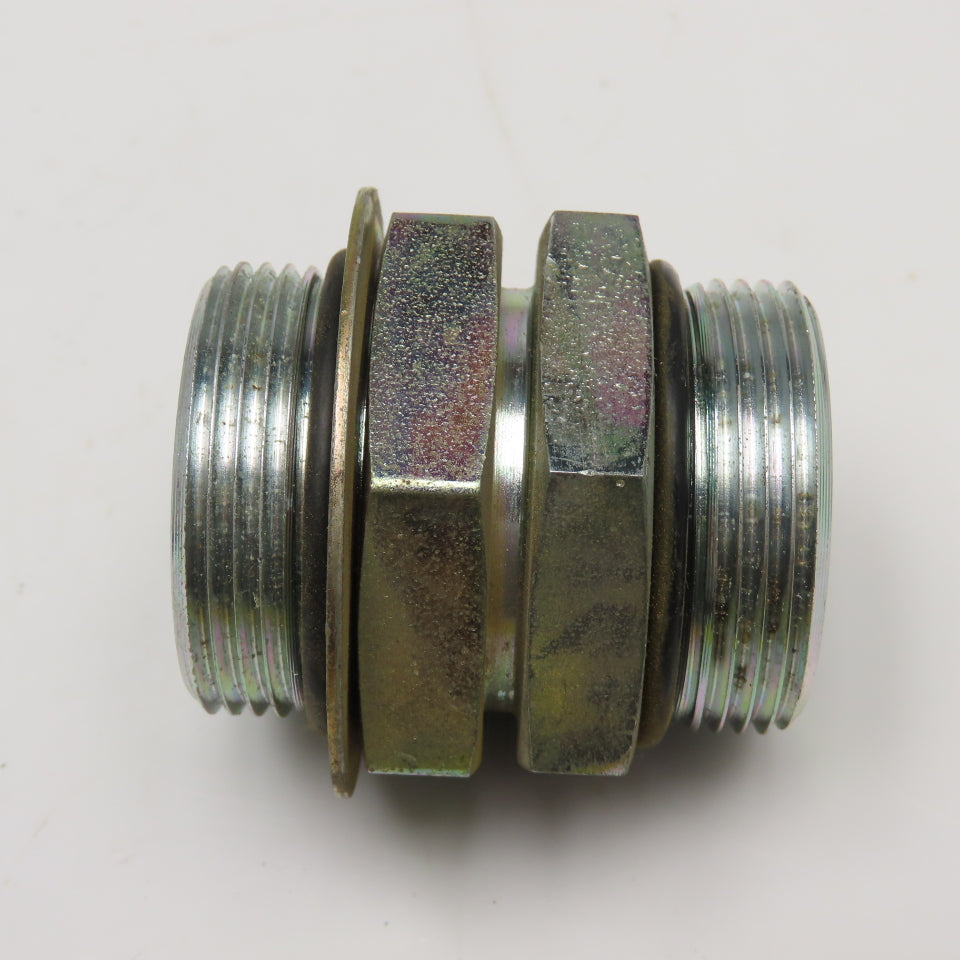1-1/4" (-20) Male  x 1-1/4" (-20) Male ORB Bulkhead Fitting