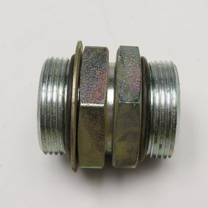 1-1/4" (-20) Male  x 1-1/4" (-20) Male ORB Bulkhead Fitting