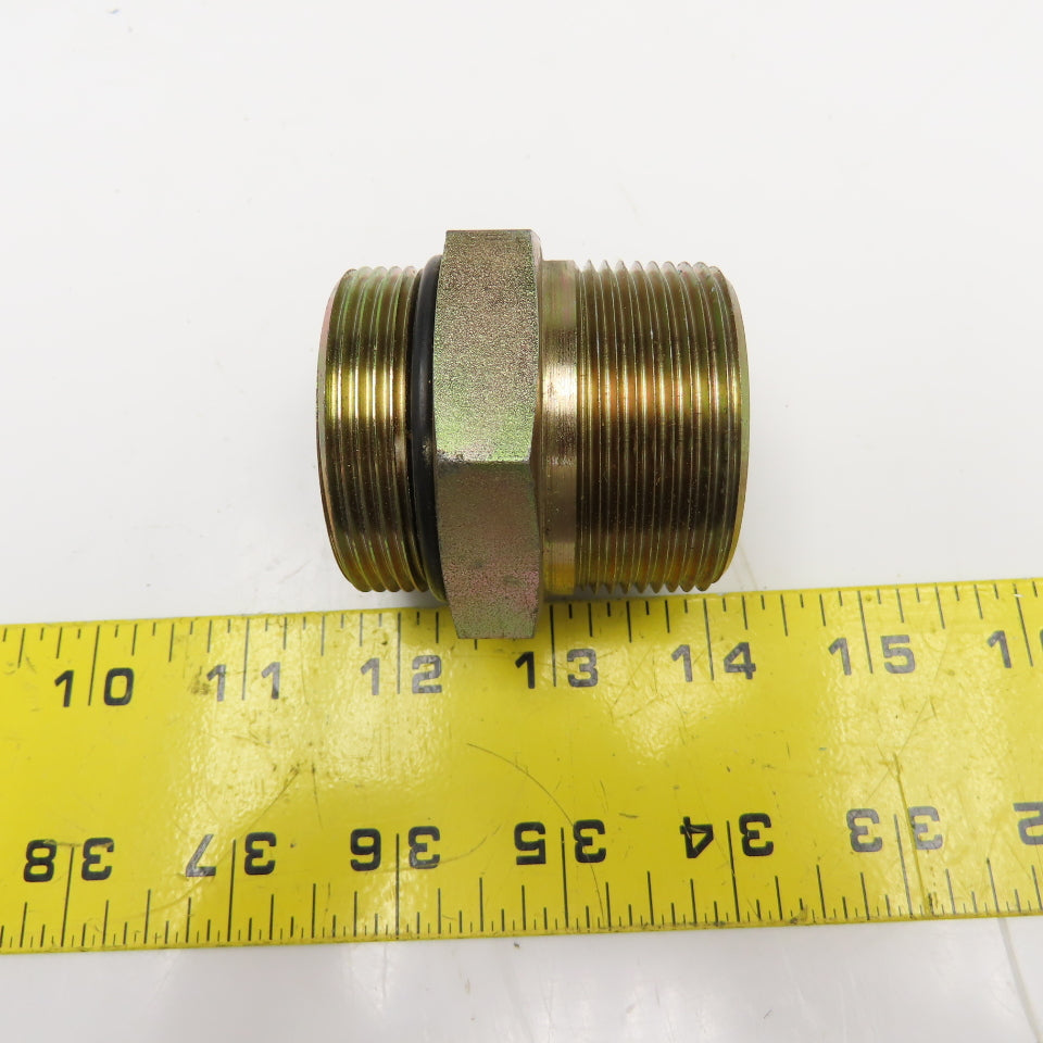 1-1/2" (-24) Male ORB x 1-1/2" Male NPTF Straight Adaptor