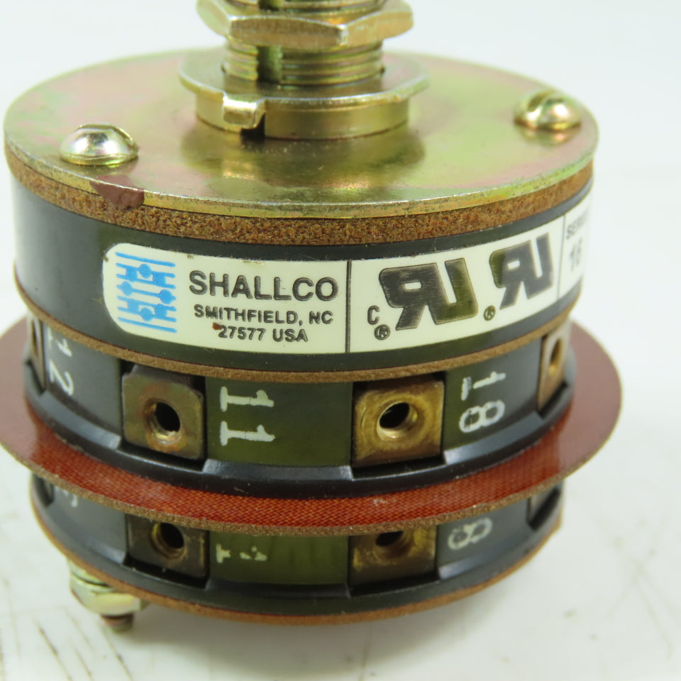 Shallco 9906 16A1-B-2 8 position Rotary Drum Switch