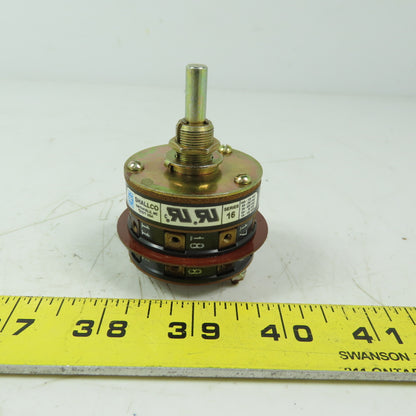 Shallco 9906 16A1-B-2 8 position Rotary Drum Switch