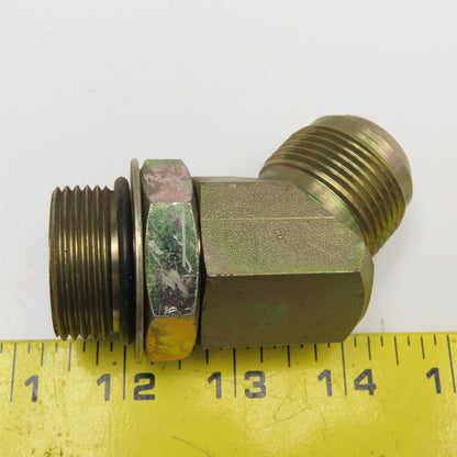 1" (-16) Male ORB x 1" (-16) Male JIC Flare Elbow 45°