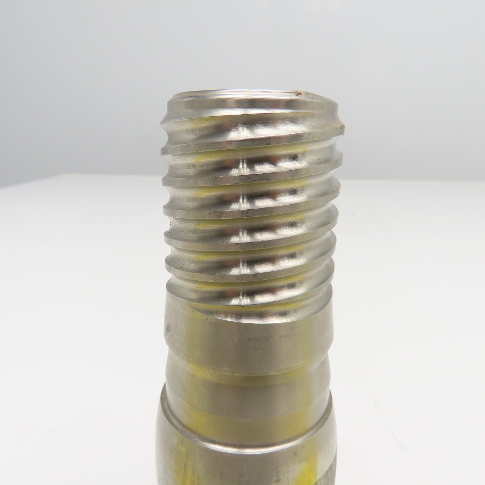 1-1/2" NPT x 1-1/2" Spiral Wound Composite Hose Barb Stainless Steel 5-1/2" OAL