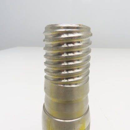 1-1/2" NPT x 1-1/2" Spiral Wound Composite Hose Barb Stainless Steel 5-1/2" OAL